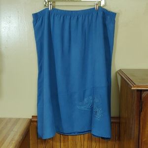 Graff By UM Company 🆕 Blue Light Suede Skirt 2X